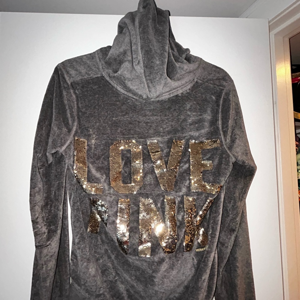PINK Victoria's Secret Charcoal Hoodie